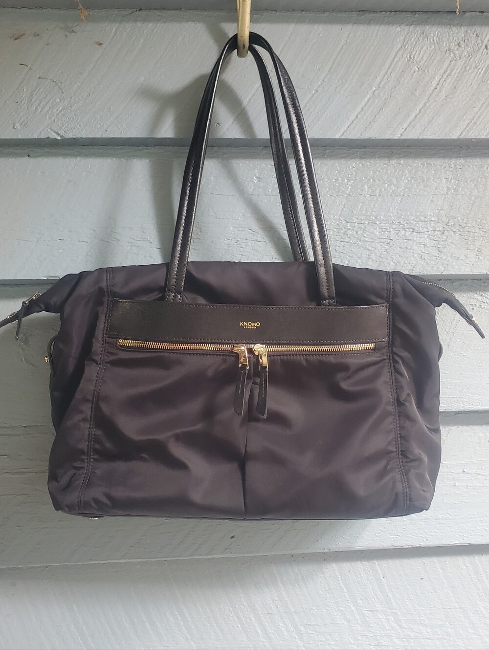 Knomo London Black Nylon Laptop Bag